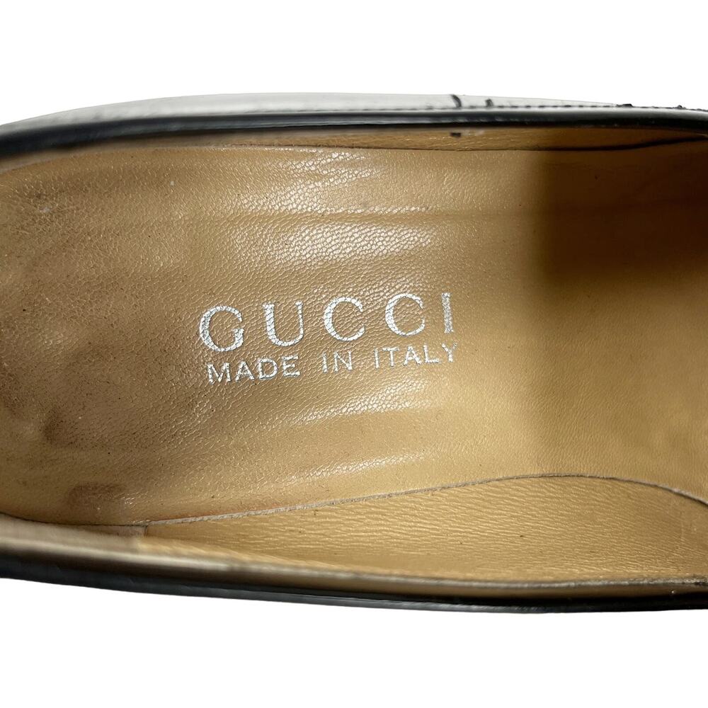 Gucci Womens Loafers Shoes Patent Leather Black 6B 100 0430 - Picture 9 of 11